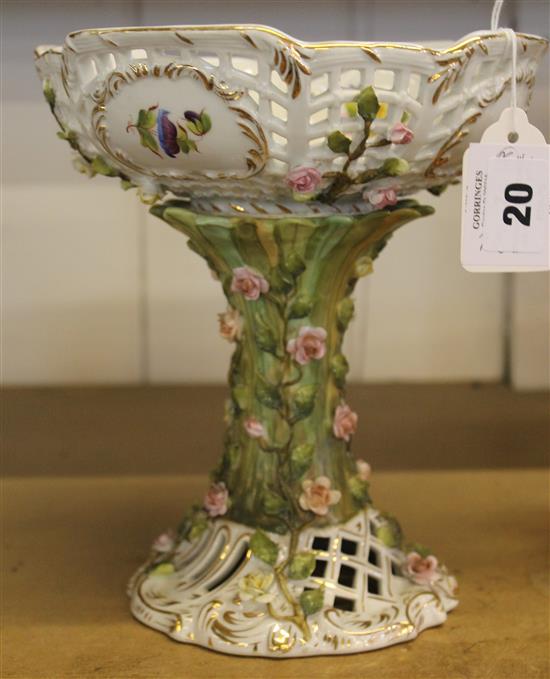 A Sitzendorf centrepiece, late 19th / early 20th century, 22cm